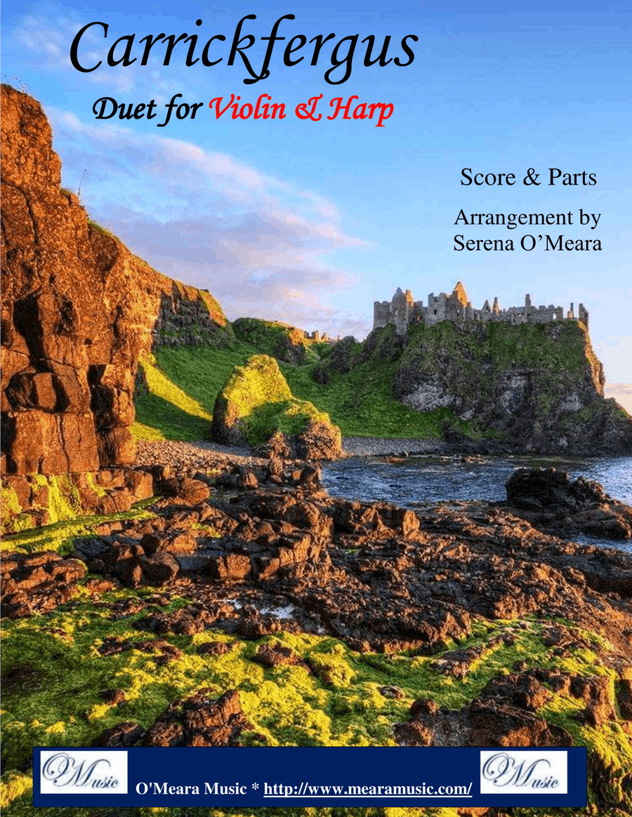 Carrickfergus for Violin & Harp String Duet scores gallery preview page 1