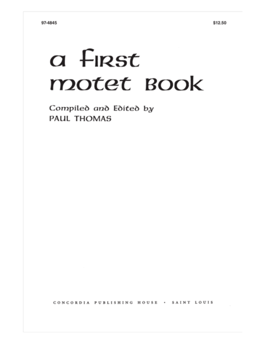 A First Motet Book 4-Part scores gallery preview page 2