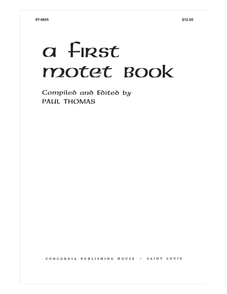 A First Motet Book