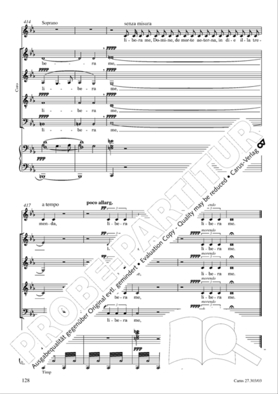 Messa da Requiem 4-Part scores gallery preview page 129