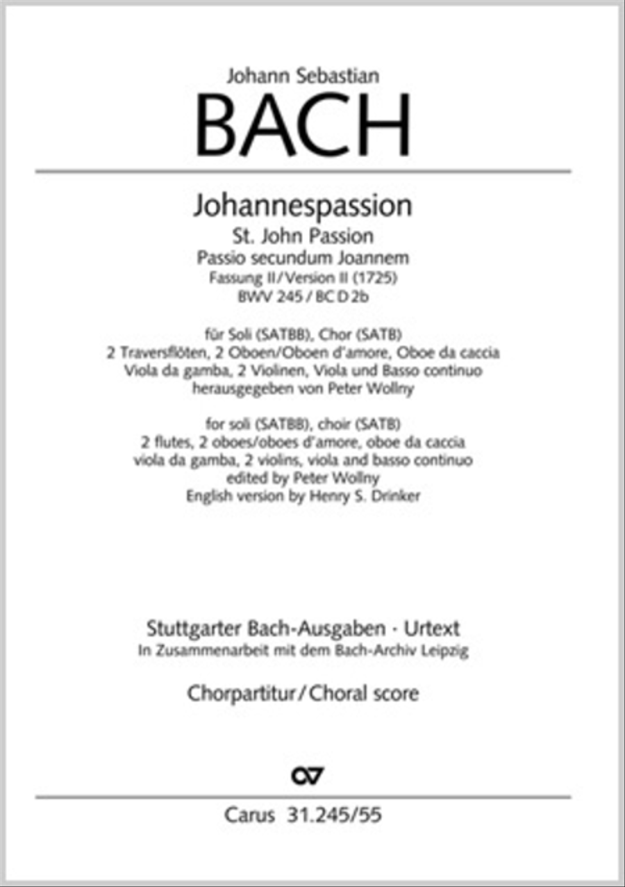 St. John Passion (Johannes-Passion) 4-Part scores gallery preview page 1