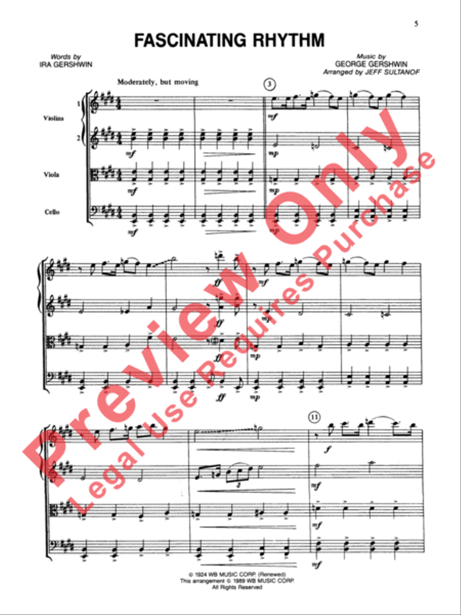 Jazz Classics String Quartet scores gallery preview page 6