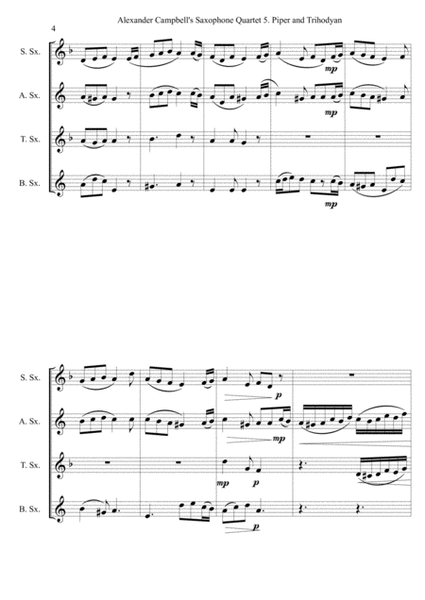 Alexander Campbell's Saxophone Quartet, 5th movement, Piper and Trihodyan image number null