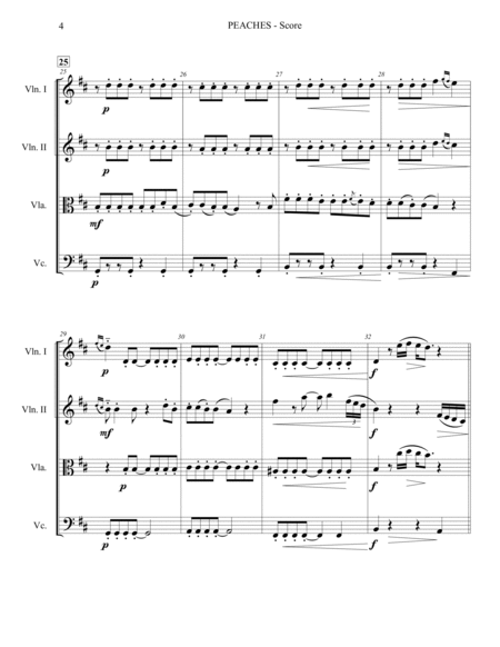 Peaches (for violin) [with fingerings] - Jack Black Sheet music for Violin  (Solo)