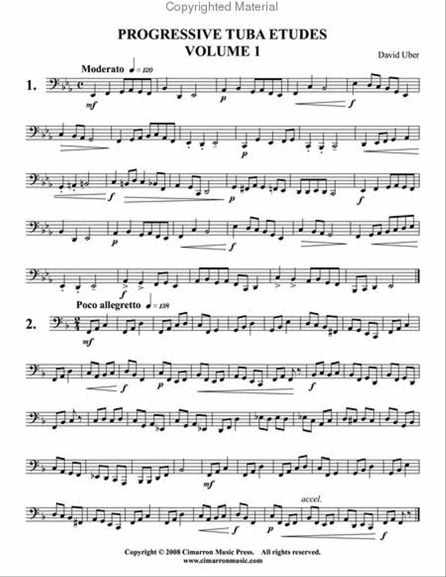 Progessive Tuba Etudes, vol. 1 Tuba scores gallery preview page 2