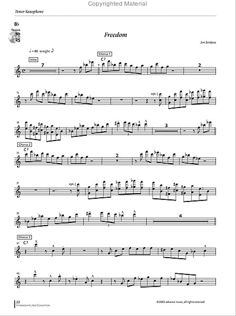 Intermediate Jazz Conception Tenor Saxophone Tenor Saxophone scores gallery preview page 9