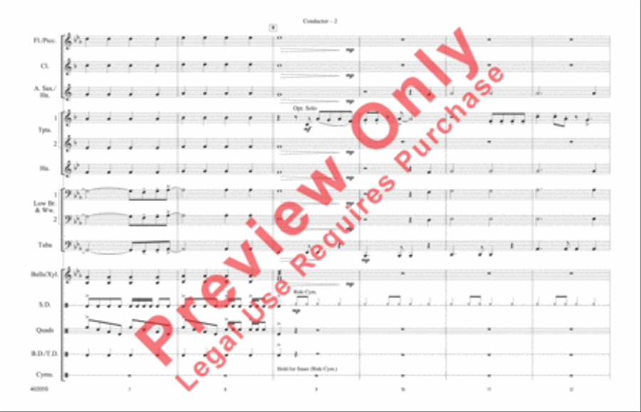 Don't Stop Believin' Marching Band scores gallery preview page 3
