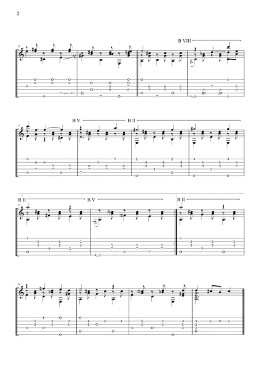 3 Preludi (Preludio in A min, Làgrima, Oremus) Classical Guitar scores gallery preview page 3