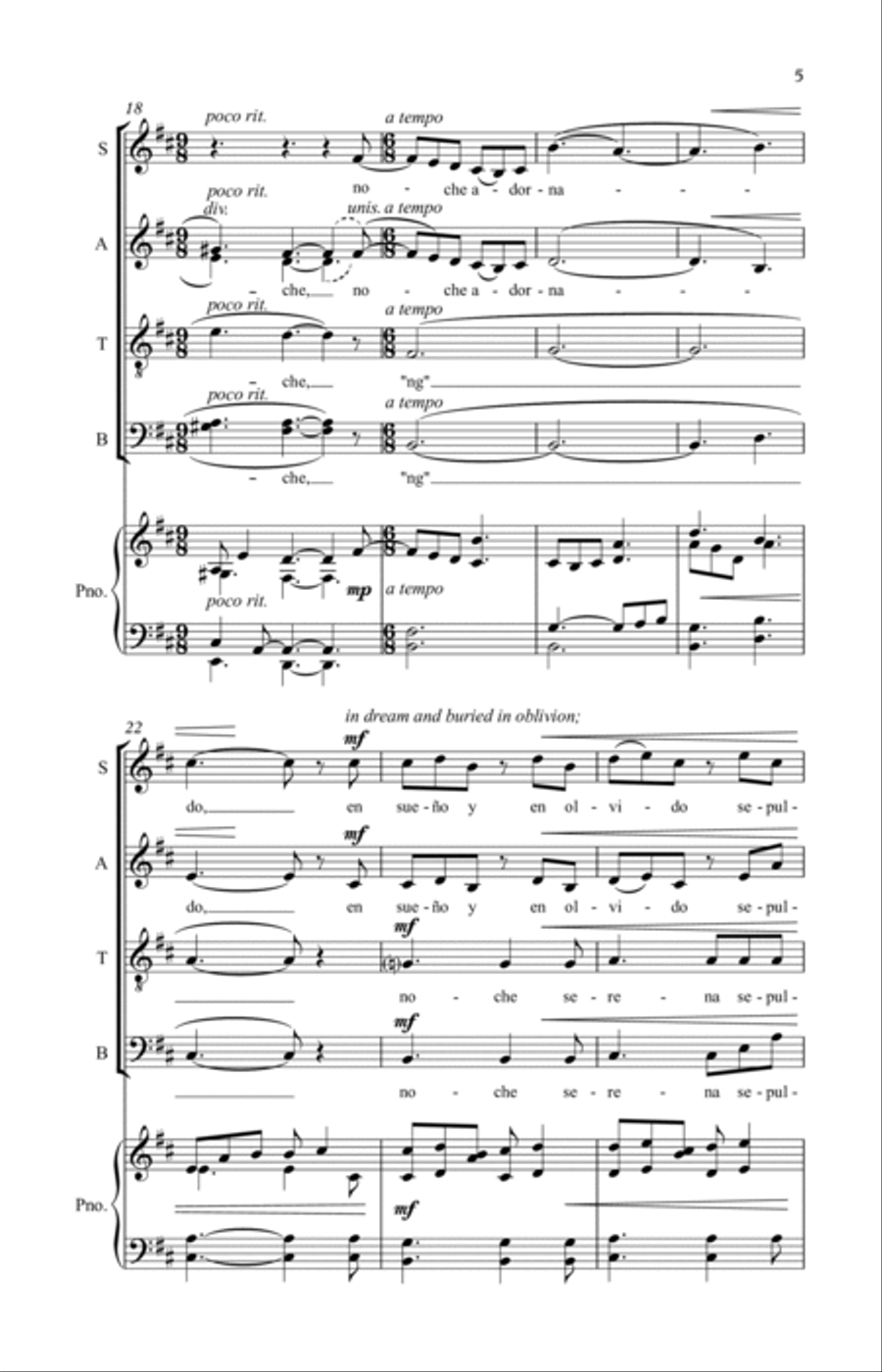 Noche Serena 4-Part scores gallery preview page 9