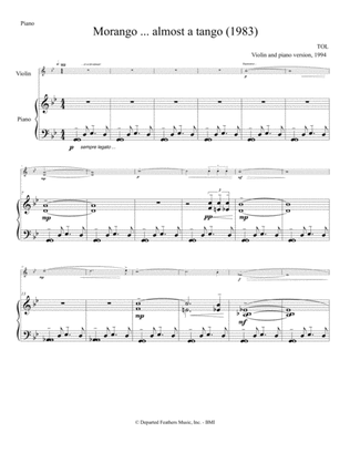 Morango ... almost a tango (1994 version for violin and piano) piano part