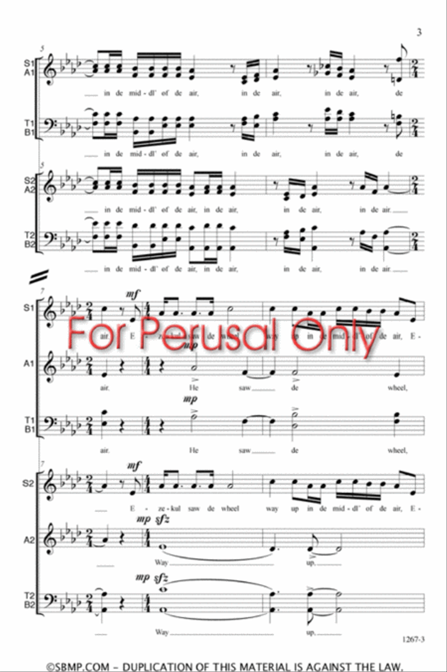 Ezekiel - SATB Double Choir Octavo 4-Part scores gallery preview page 3