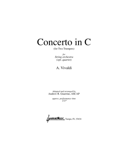 Concerto in C (for Two Trumpets) image number null