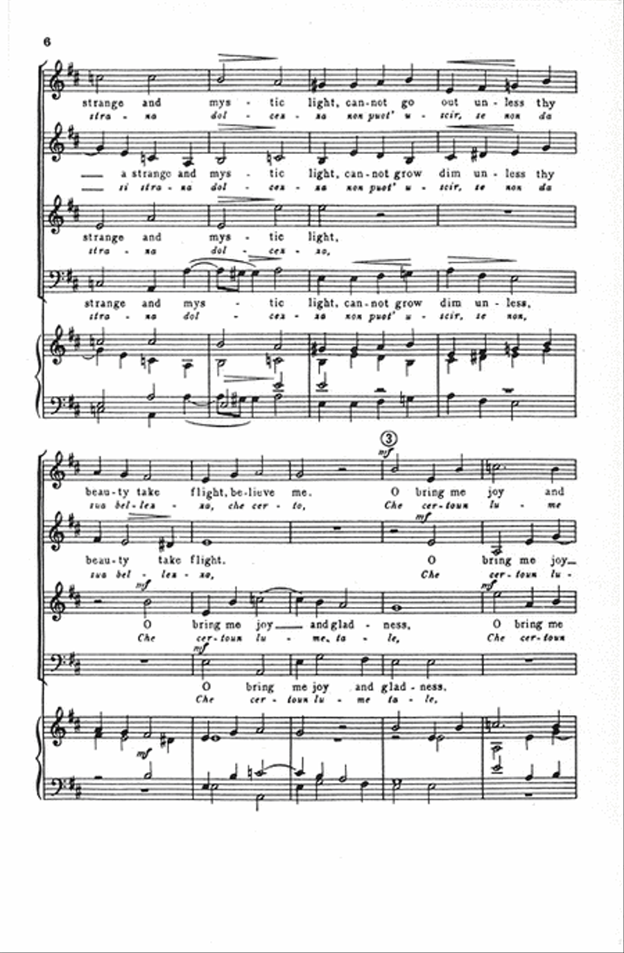 O Lovely Splendor (O Che Splendor) 4-Part scores gallery preview page 6