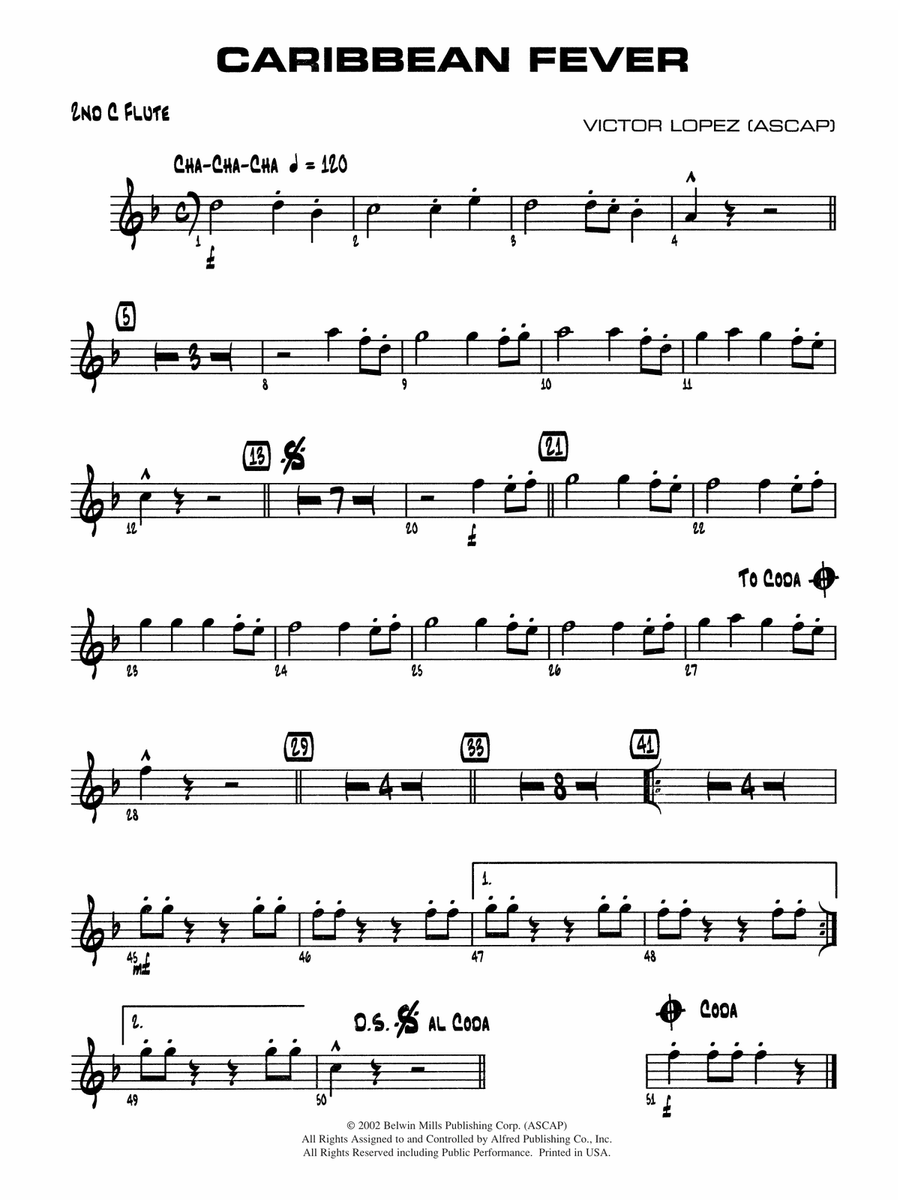 Caribbean Fever: 2nd Flute