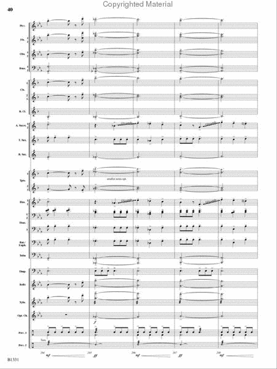 March Jubiloso Concert Band scores gallery preview page 38