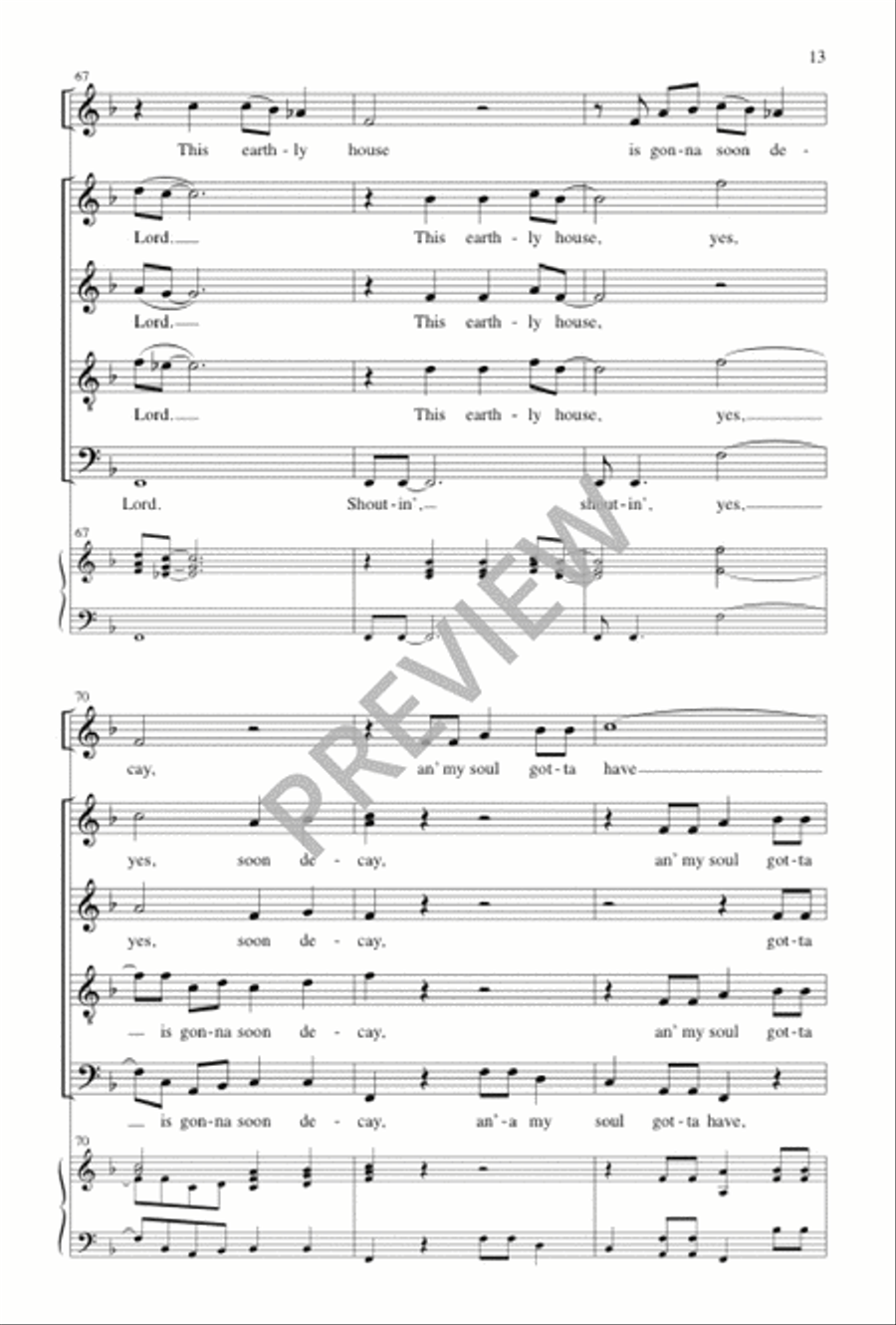 I'm Buildin' Me a Home 4-Part scores gallery preview page 14