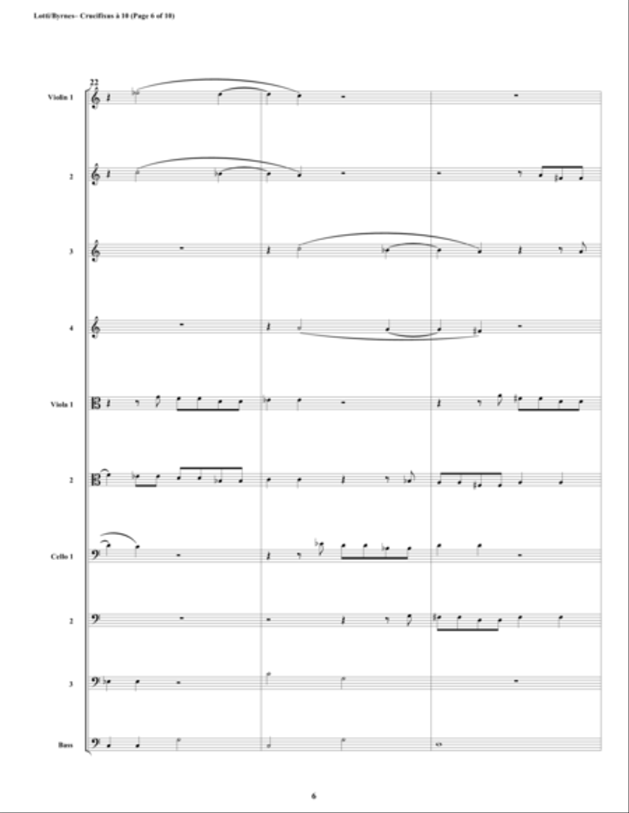 Crucifixus a 10 by Antonio Lotti (String Orchestra) String Orchestra scores gallery preview page 6