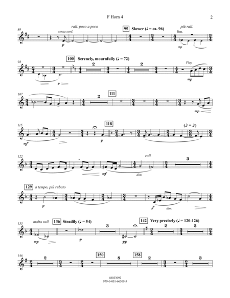An American Tapestry (for Wind Ensemble) - F Horn 4