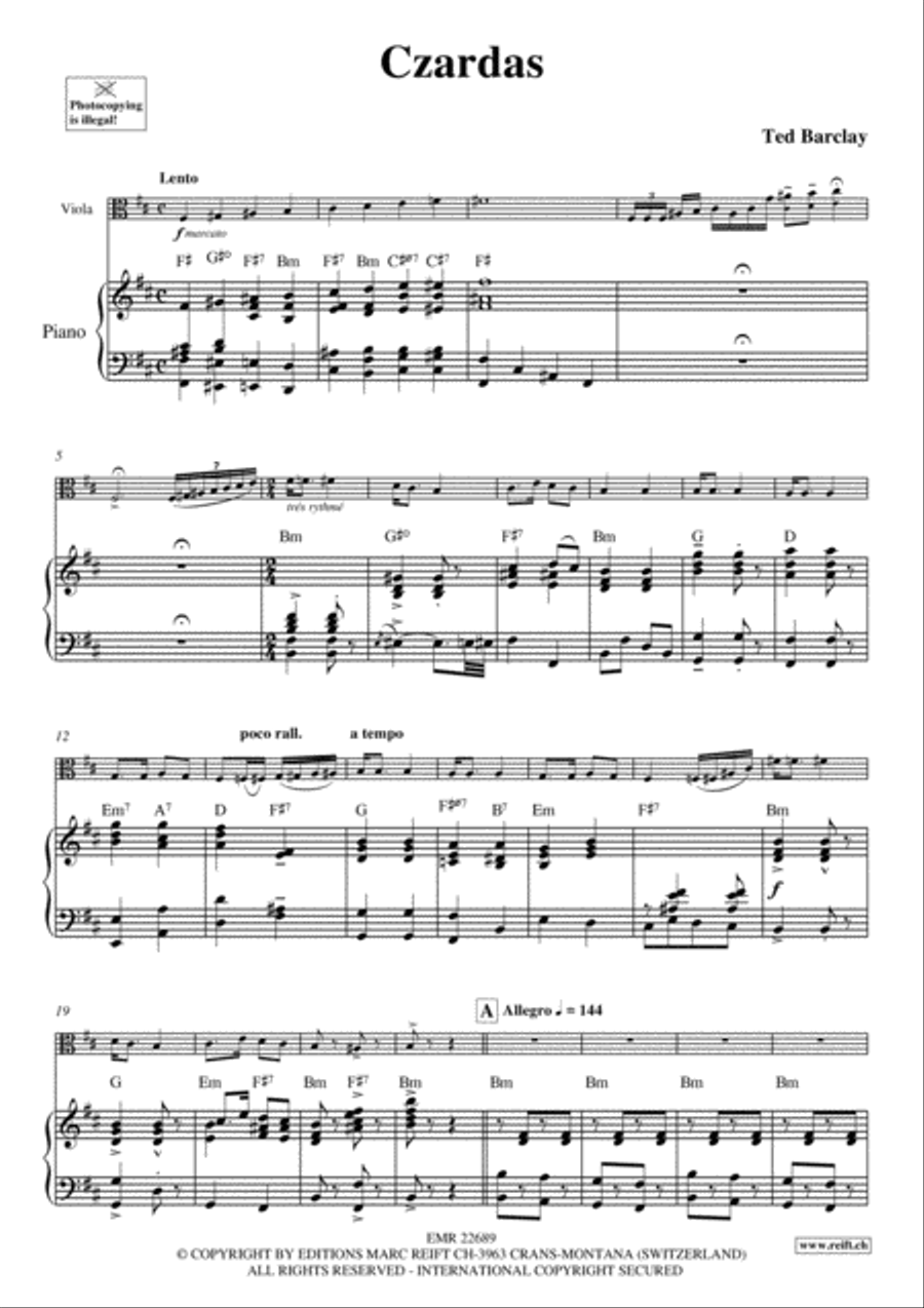 Czardas Czardas Piano Accompaniment scores gallery preview page 3