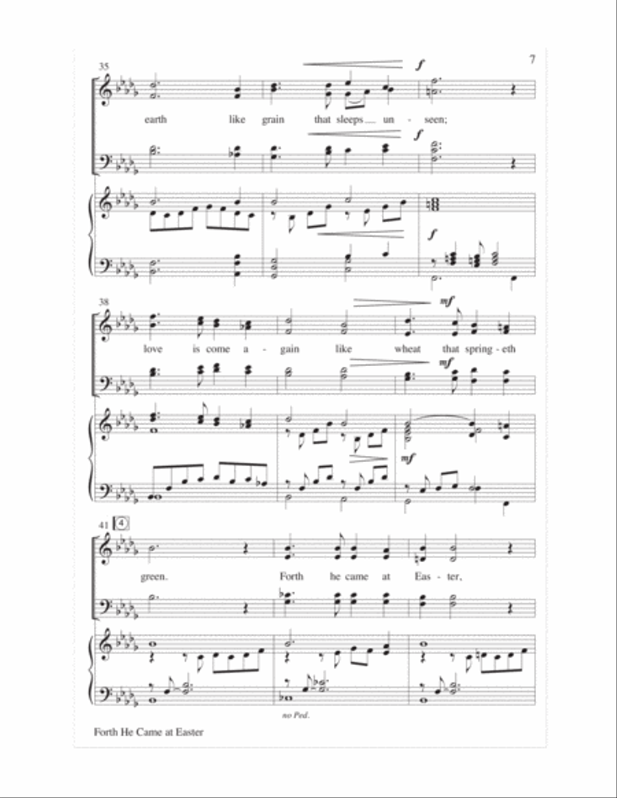 Forth He Came at Easter Choir scores gallery preview page 7