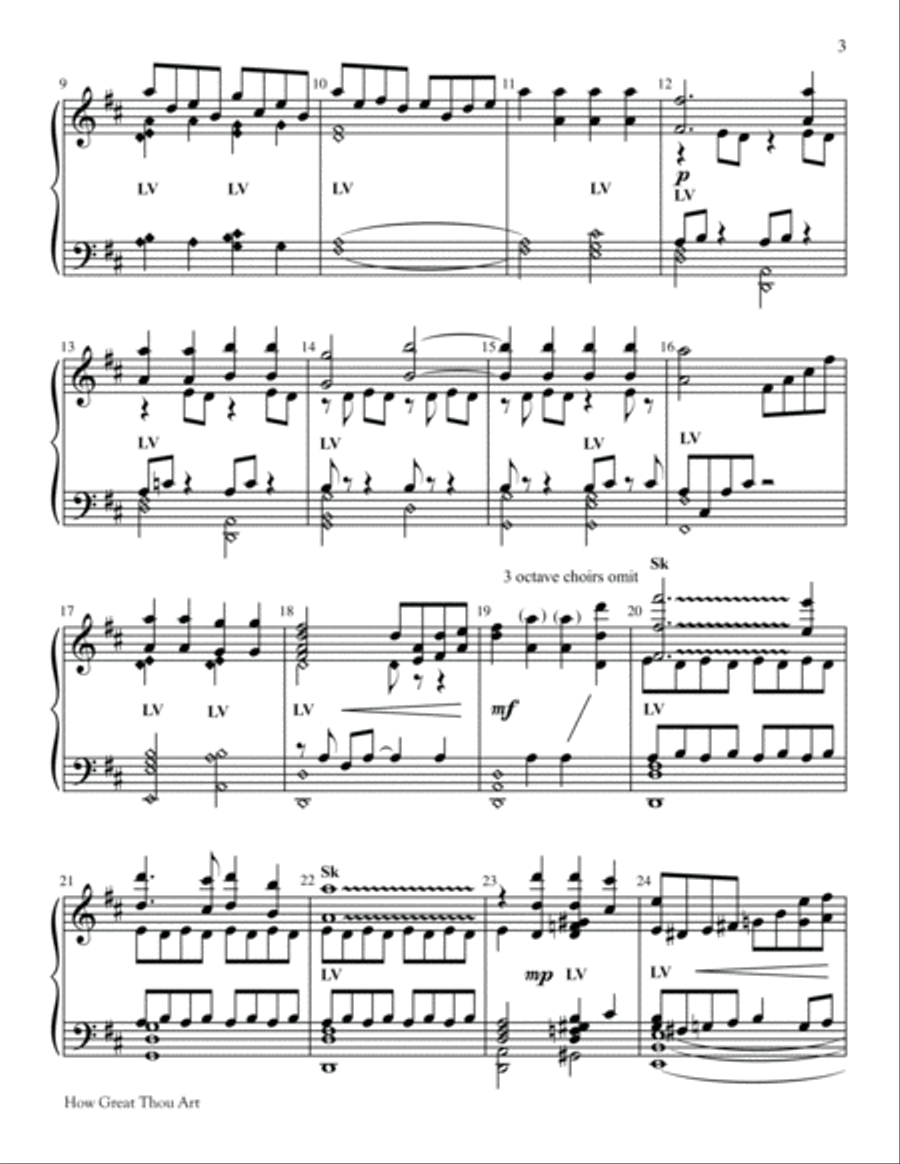 How Great Thou Art How Great Thou Art 5-Octaves scores gallery preview page 3