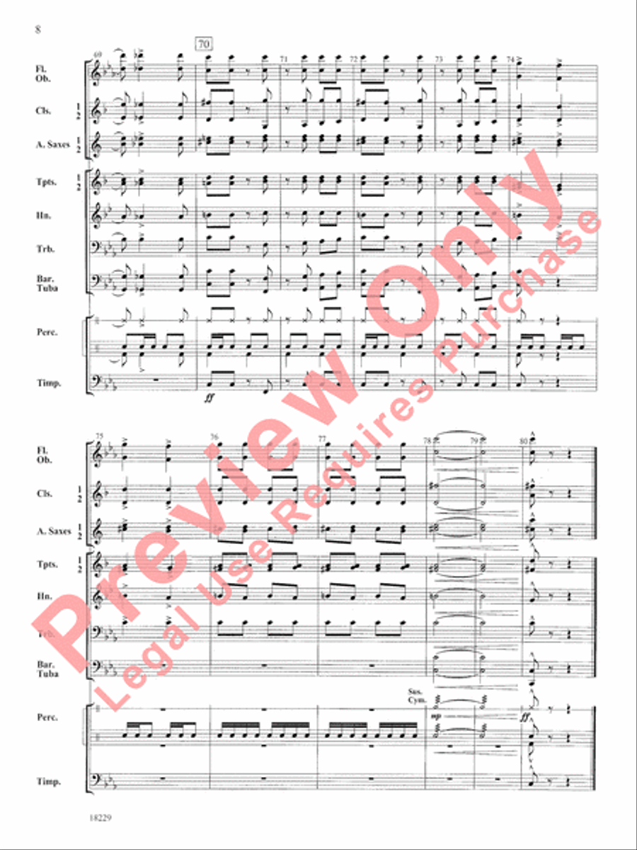 Russian Sailor's Dance (from The Red Poppy) Concert Band scores gallery preview page 9