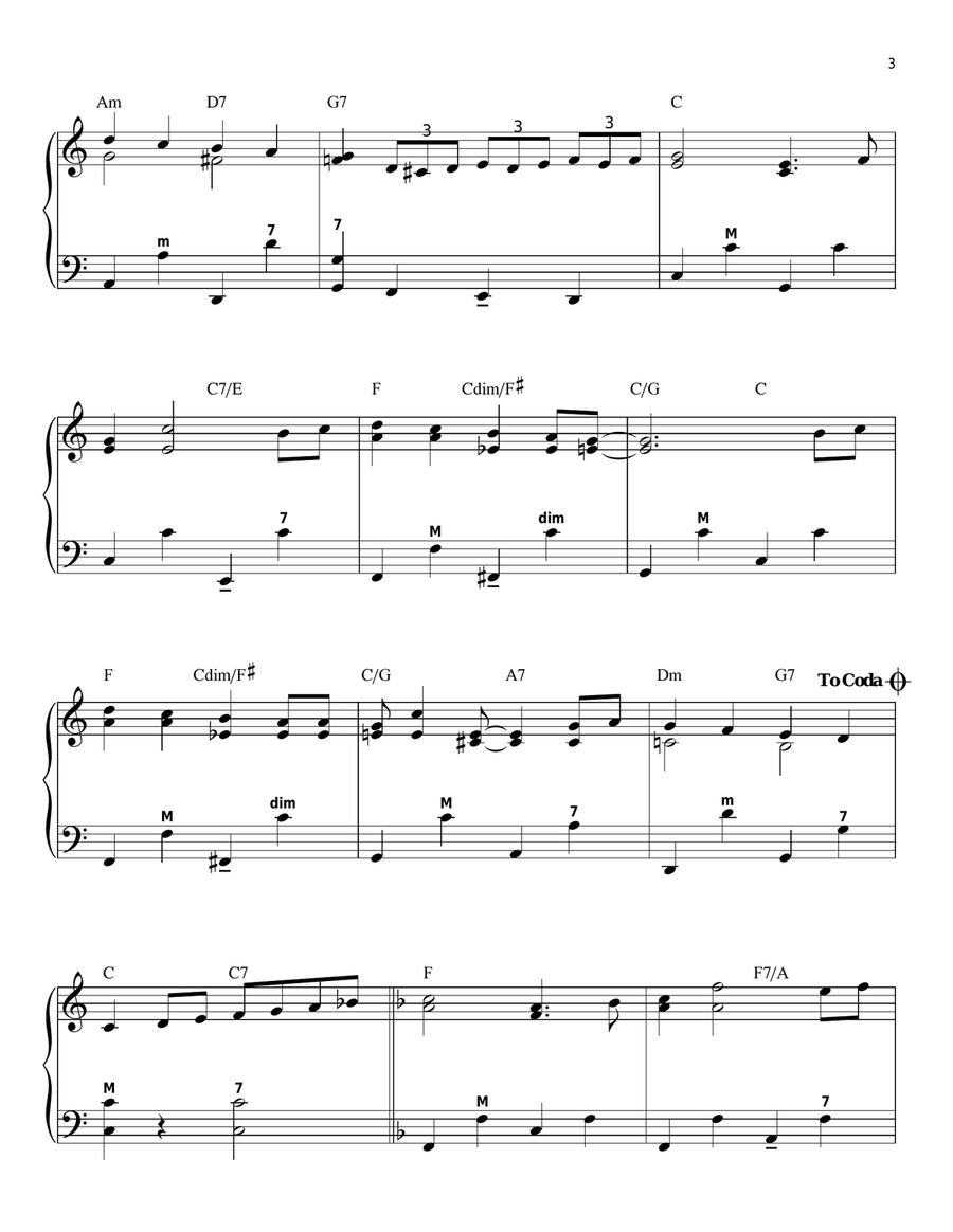 Frosty The Snow Man Accordion scores gallery preview page 3