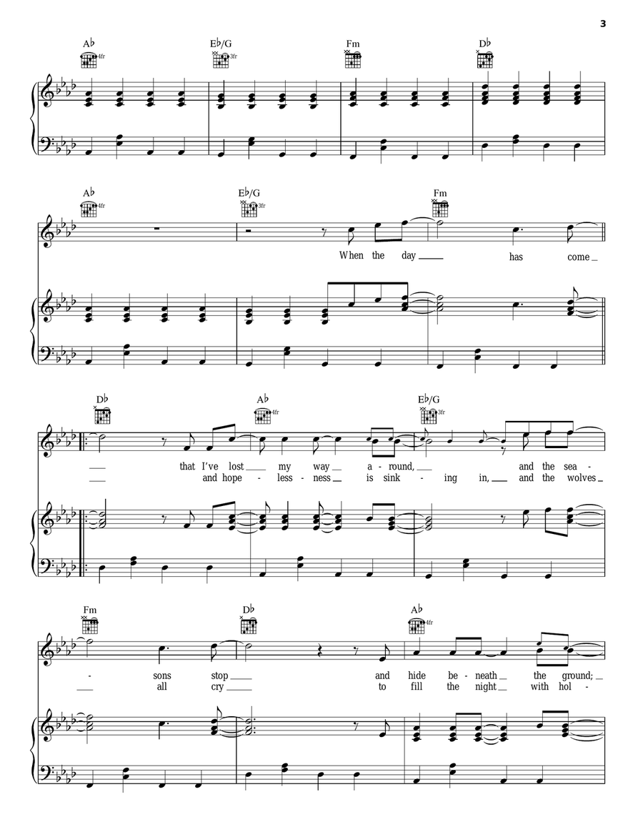Bleeding Out Acoustic Guitar scores gallery preview page 3