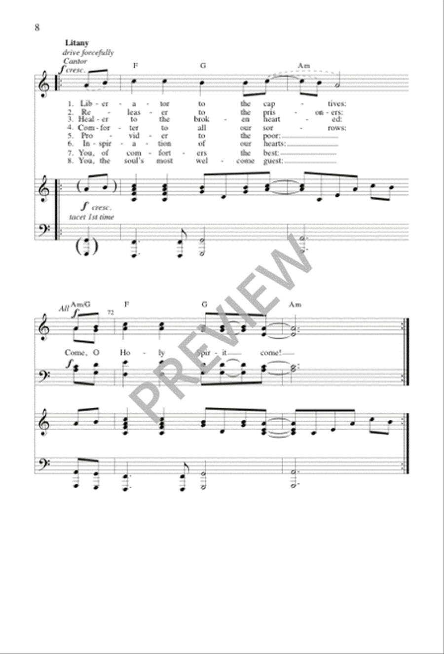Send Forth Your Spirit 4-Part scores gallery preview page 9