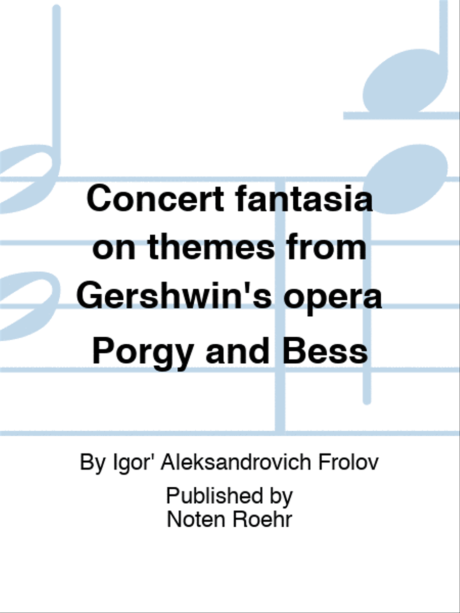 Concert fantasia on themes from Gershwin's opera Porgy and Bess Violin Solo scores gallery preview page 1