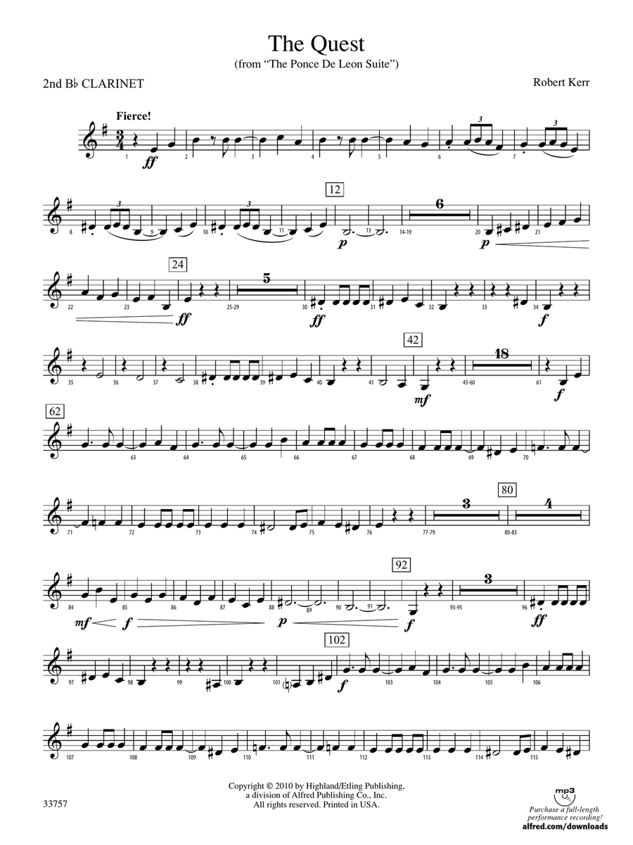 The Quest: 2nd B-flat Clarinet