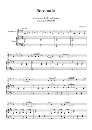 Serenade (trumpet in Bb and piano SIMPLIFIED) Schubert