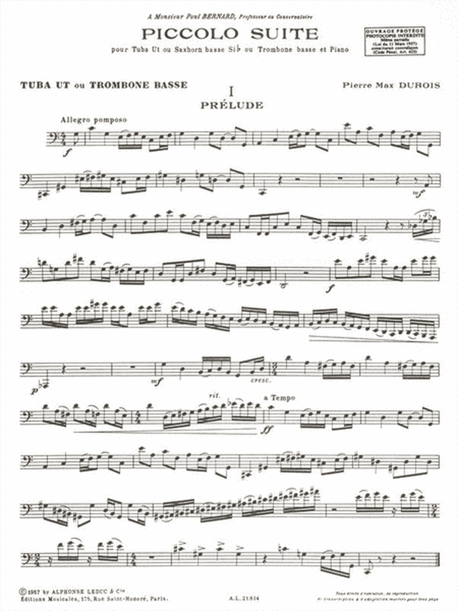 Piccolo Suite (tuba & Piano)