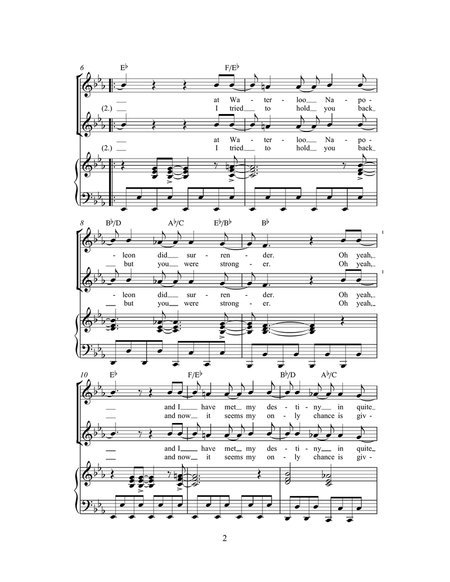 Waterloo (arr. Rick Hein) 2-Part scores gallery preview page 2