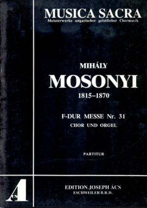 Book cover for Mass in F major, No. 31