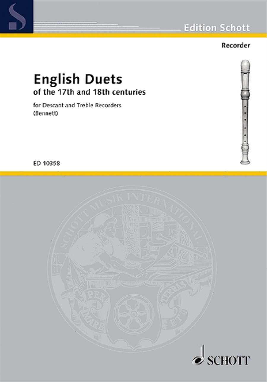 English Duets of the 17th and 18th Centuries Recorder scores gallery preview page 1