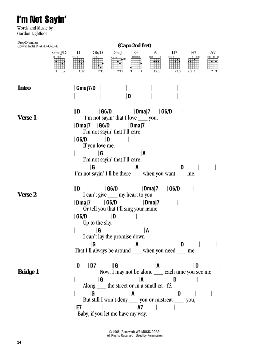 I'm Not Sayin' Acoustic Guitar scores gallery preview page 1