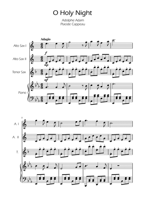 O Holy Night - Sax Trio w/ Piano
