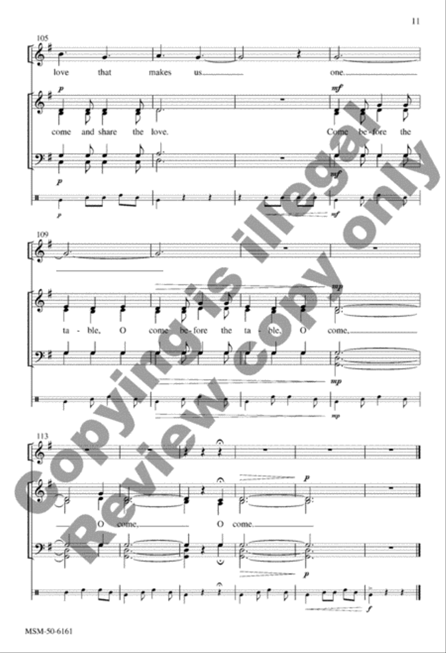 Come Before the Table 4-Part scores gallery preview page 11