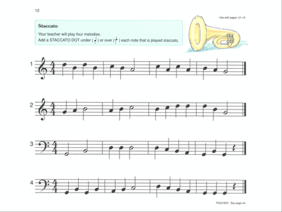 Alfred's Basic Piano Prep Course Activity & Ear Training, Book C Piano Method scores gallery preview page 2