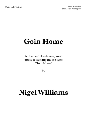 Book cover for Goin Home, Duet for Flute and Clarinet