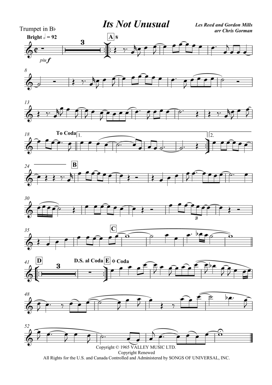 It's Not Unusual Brass Band scores gallery preview page 1
