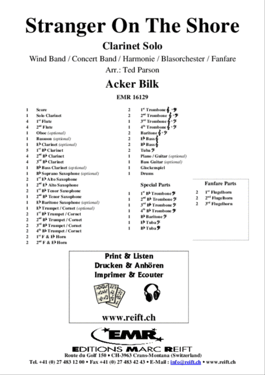 Stranger On The Shore Concert Band scores gallery preview page 2