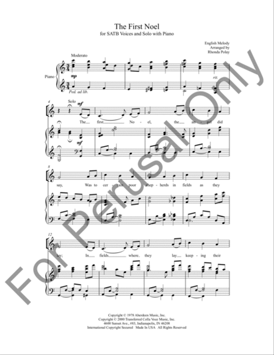 The First Noel The First Noel 4-Part scores gallery preview page 2