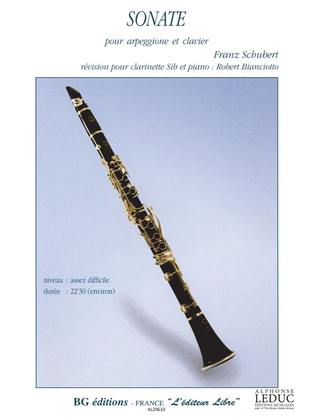 Book cover for Sonata In A Minor 'arpeggione' (clarinet & Piano)