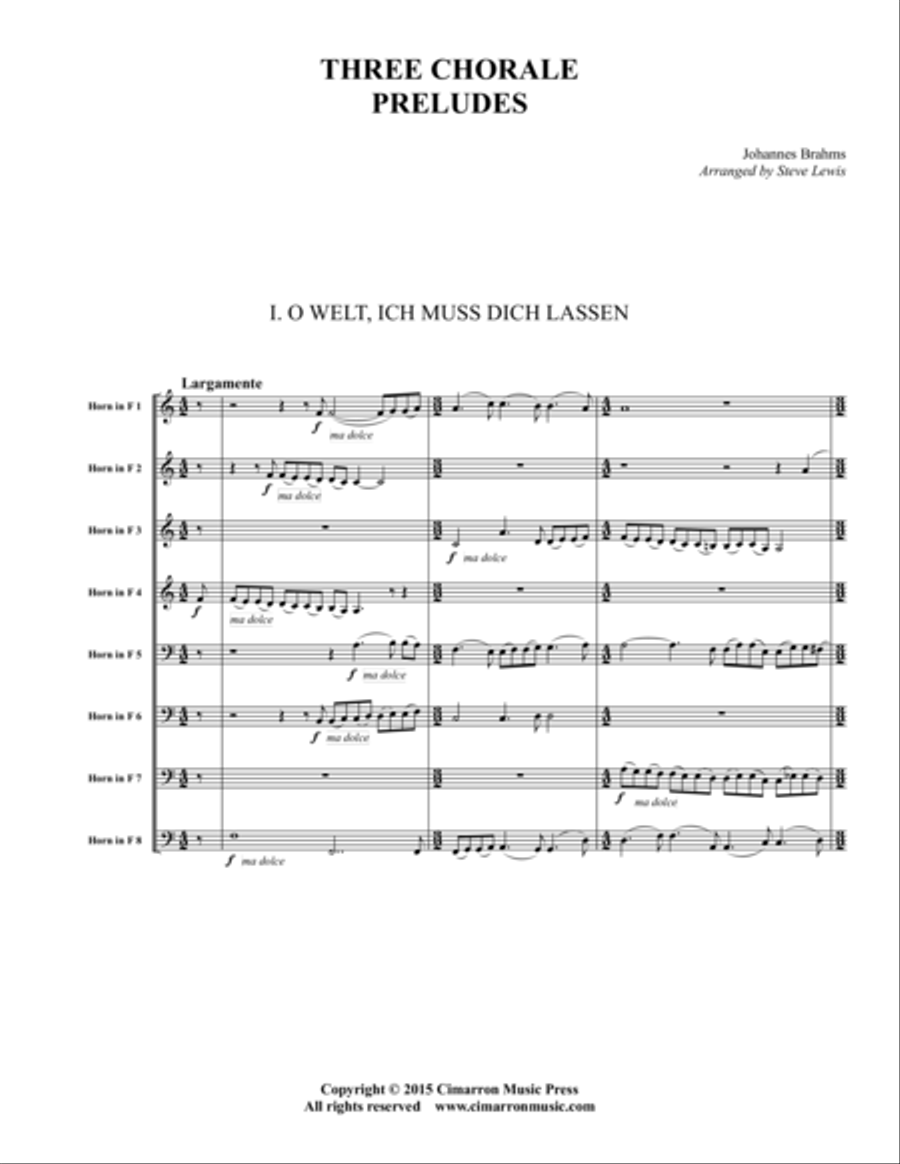 Three Chorale Preludes School and Community scores gallery preview page 1