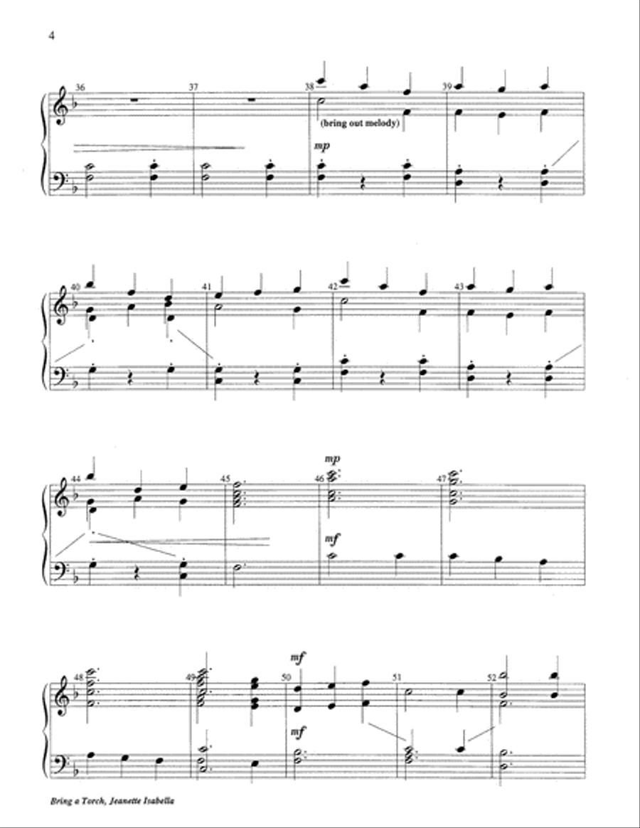 Bring a Torch, Jeanette Isabella 3-Octaves scores gallery preview page 11