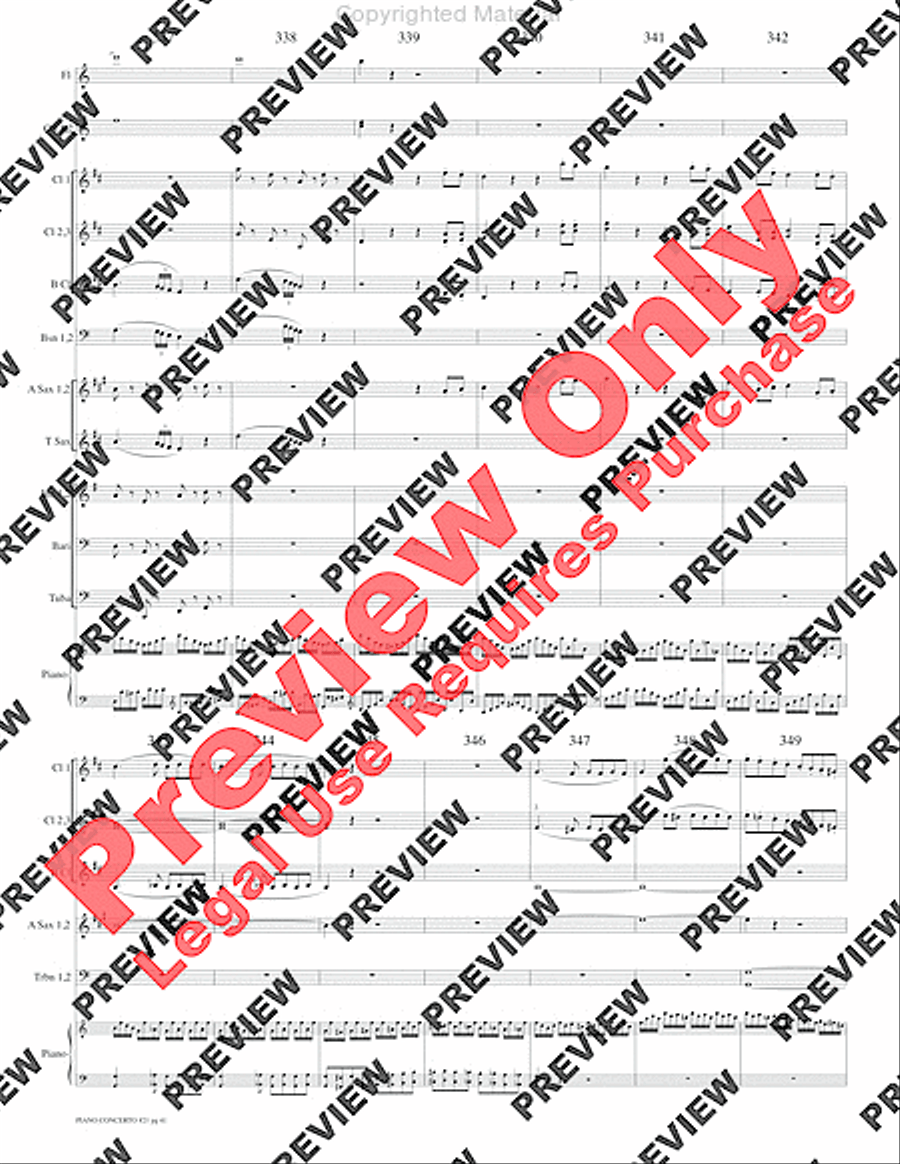 Piano Concerto No. 21, K. 467 (Movement I) Concert Band scores gallery preview page 44