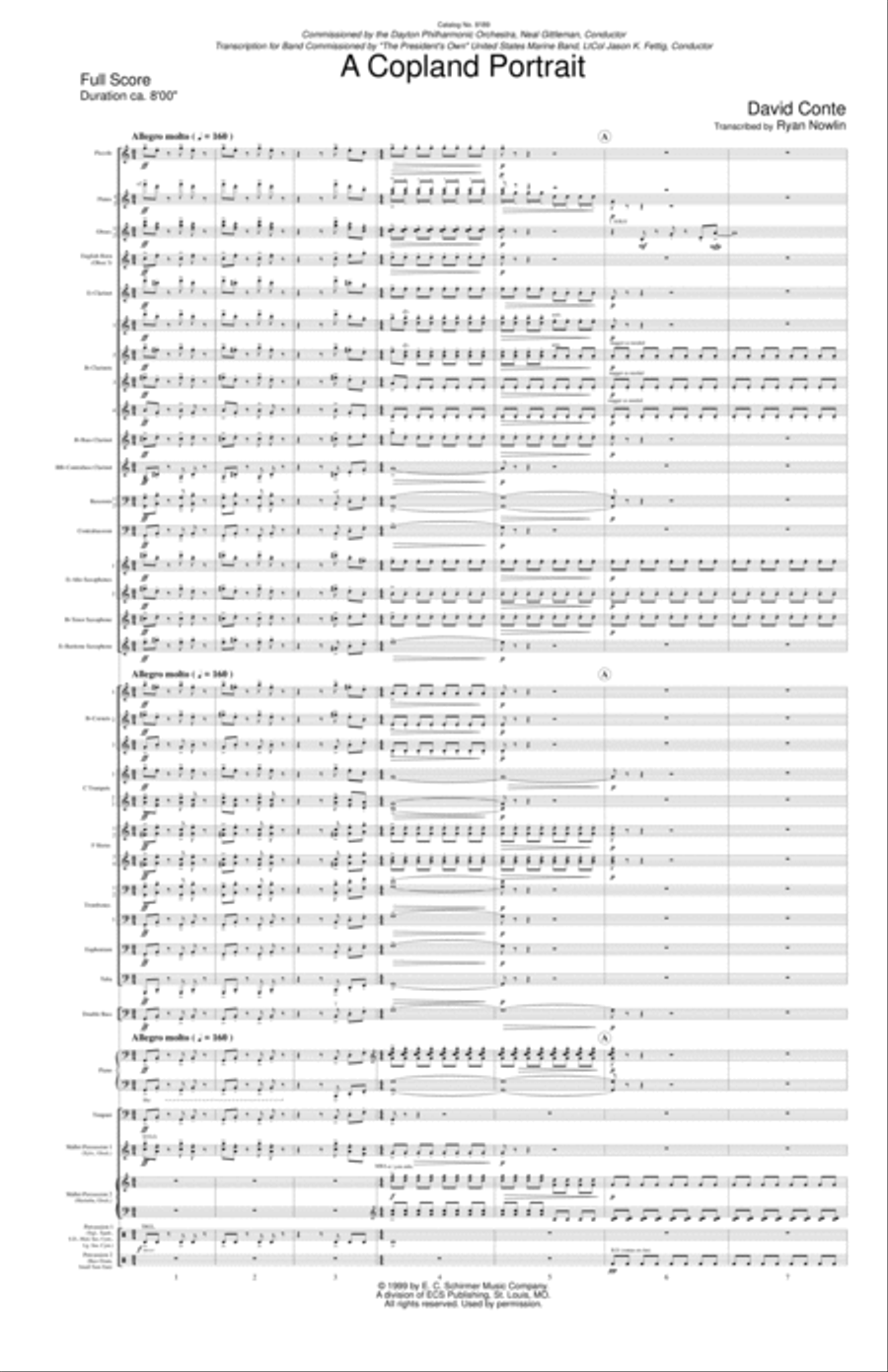 A Copland Portrait Concert Band scores gallery preview page 4