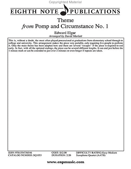 Pomp and Circumstance No. 1 (Theme)
